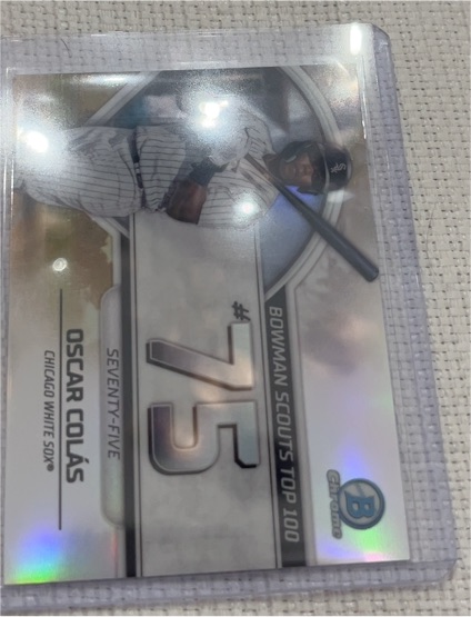 2023 Bowman Chrome #BTP-75 Oscar Colas — front