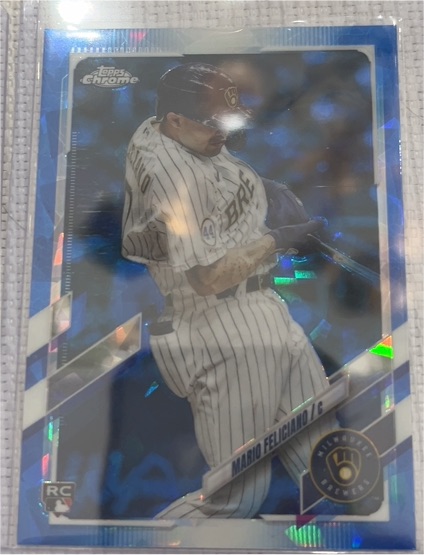 2021 Topps Chrome Update Sapphire #US174 Mario Feliciano — front