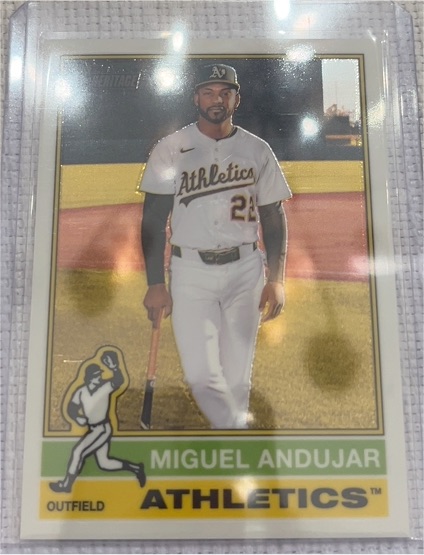 2025 Topps Heritage High Number #677 Miguel Andujar Athletics — front