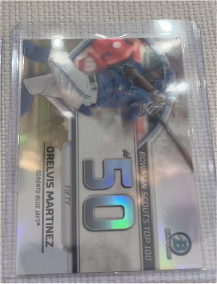 2023 Bowman Chrome Scouts Top 100 #BTP-50 Orelvis Martinez — front
