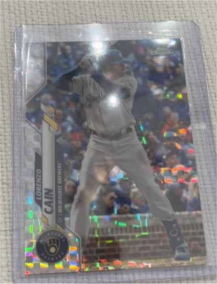 2020 Topps Chrome #153 Lorenzo Cain — front