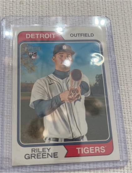 2023 Topps Heritage #48 Riley Greene — front