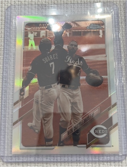 2021 Topps Chrome #205 Nick Castellanos Sepia Refractor — front
