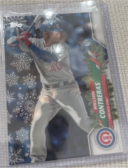 2020 Topps Holiday #HW80 Willson Contreras — front