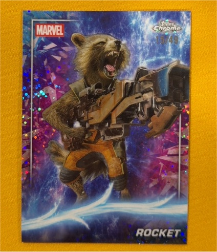 2025 Topps Chrome Marvel Studios #43 Rocket — front