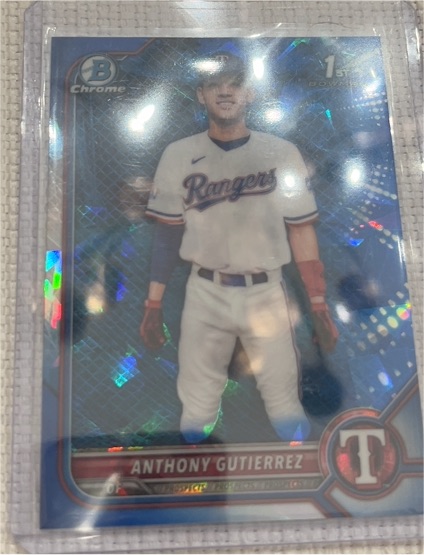 2022 Bowman Chrome Sapphire #BCP-160 Anthony Gutierrez — front