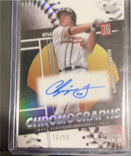 2025 Topps Chrome #CHR-CJ Chipper Jones Chromographs — front