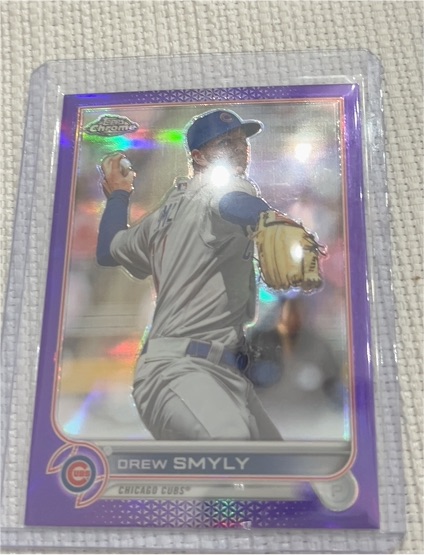2022 Topps Chrome Update #USC66 Drew Smyly Purple Refractor Chicago Cubs — front