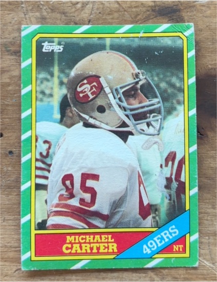 1986 Topps Football #165 Michael Carter — front