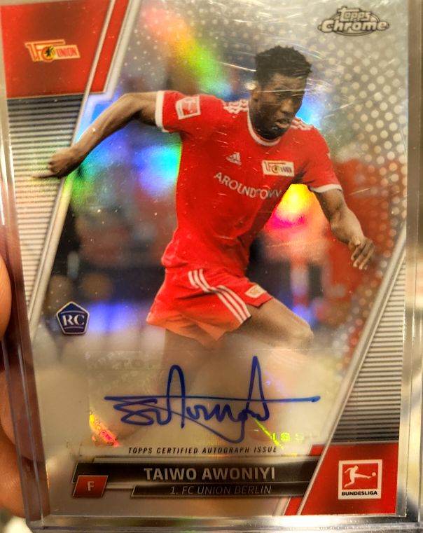 2021-22 Topps Chrome Bundesliga #BCA-TAW Taiwo Awoniyi — front