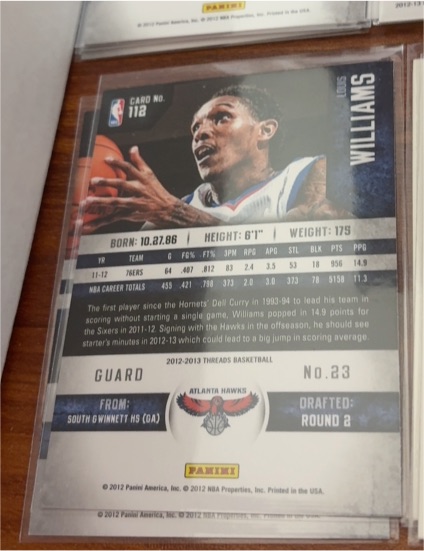 2012-13 Panini Threads #112 Louis Williams — front