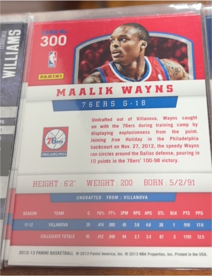 2012-13 Panini #300 Maalik Wayns — front