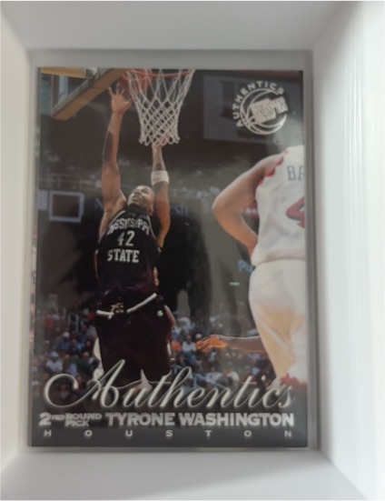 1999 Press Pass Authentics Hang Time #32 Tyrone Washington — front