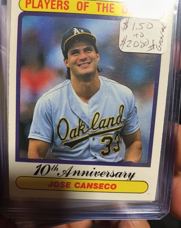 1990 Fleer 10th Anniversary #629 Jose Canseco — front
