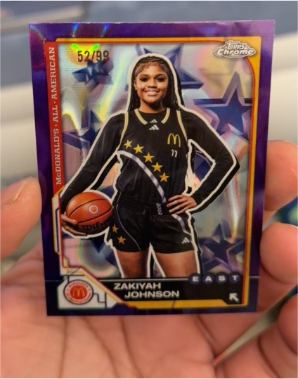2025 Topps Chrome McDonald's All American #27 Zakiyah Johnson East — front