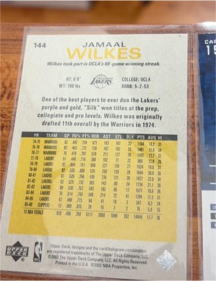 1999-00 Upper Deck Retro #29 Jamaal Wilkes — front