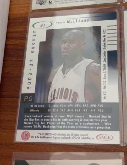 2002-03 Upper Deck #196 Frank Williams Rookie — front