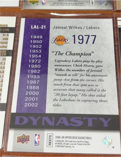 2008-09 Upper Deck Los Angeles Lakers Dynasty #LAL-21 Jamaal Wilkes — front