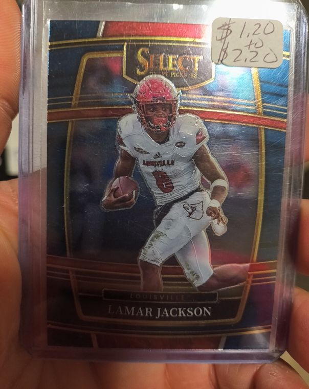 2022 Panini Select Draft Picks #44 Lamar Jackson Louisville Cardinals — front