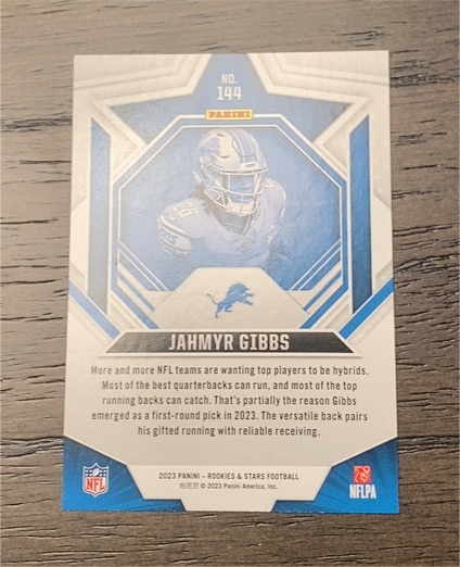 2023 Panini Rookies & Stars #144 Jahmyr Gibbs — front