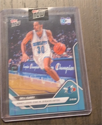 2026 Topps Now #DC30 Dell Curry Jersey Retirement — front