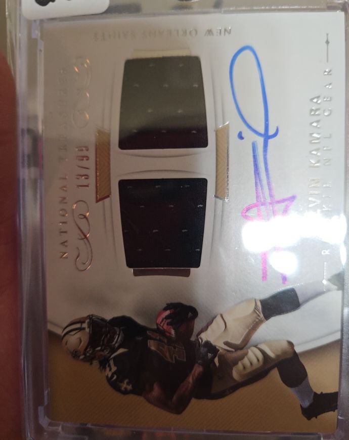 2020 Panini National Treasures #13 Alvin Kamara — front
