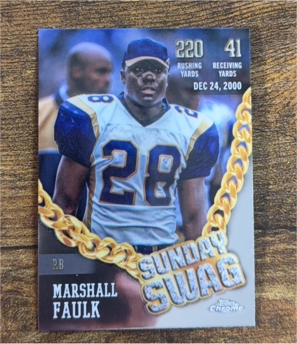 2024 Topps Chrome Sunday Swag #SS-20 Marshall Faulk — front