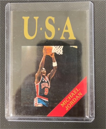 1984 USA Basketball Michael Jordan Gold Medal Card — front