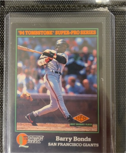 1994 Score Tombstone Pizza Super-Pro Series #3 Barry Bonds — front