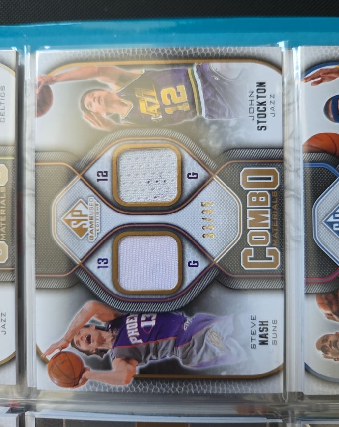 2009-10 SP Game Used Combo Materials #CM-NS John Stockton / Steve Nash — front