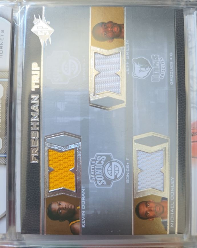 2007-08 Upper Deck SPx Freshman Trip #F3-DGC Kevin Durant Jeff Green Mike Conley Rookie RC — front