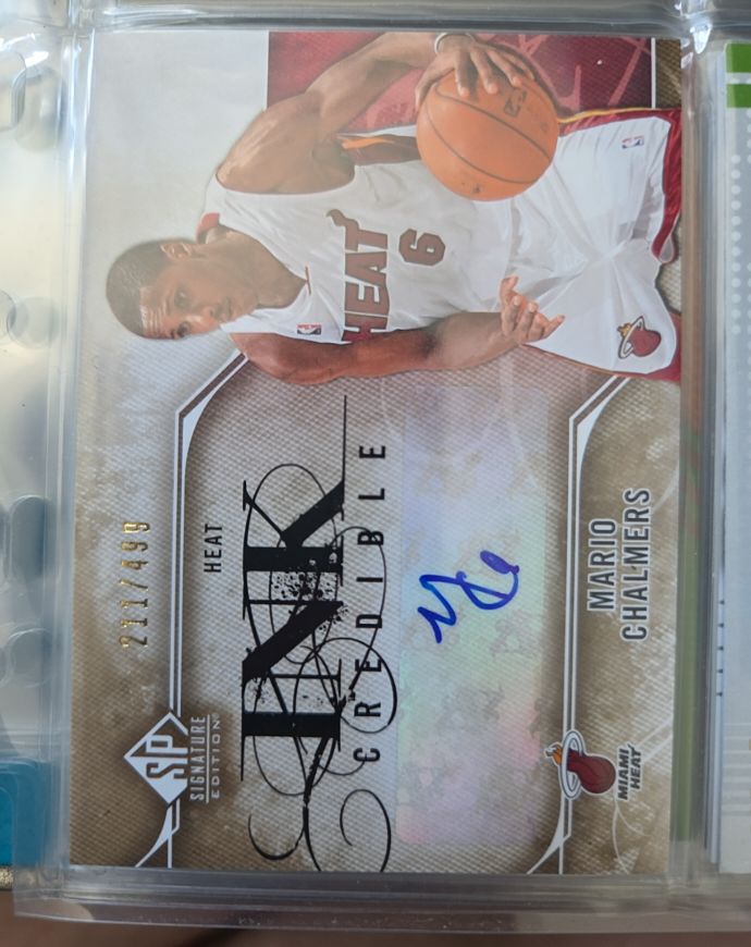 2009 Upper Deck SP Signature Edition Inkcredible #I-MC Mario Chalmers — front