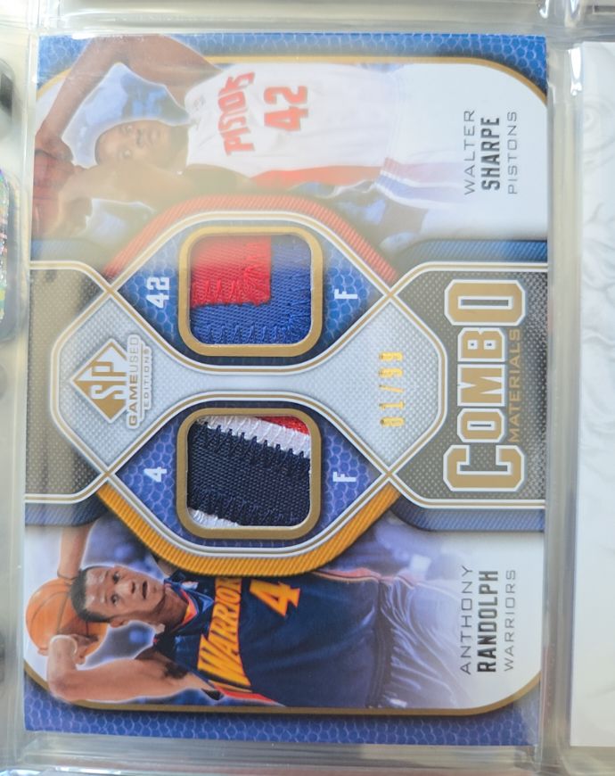 2009-10 Upper Deck SP Game Used Combo Materials #CM-WS/AR Walter Sharpe & Anthony Randolph — front