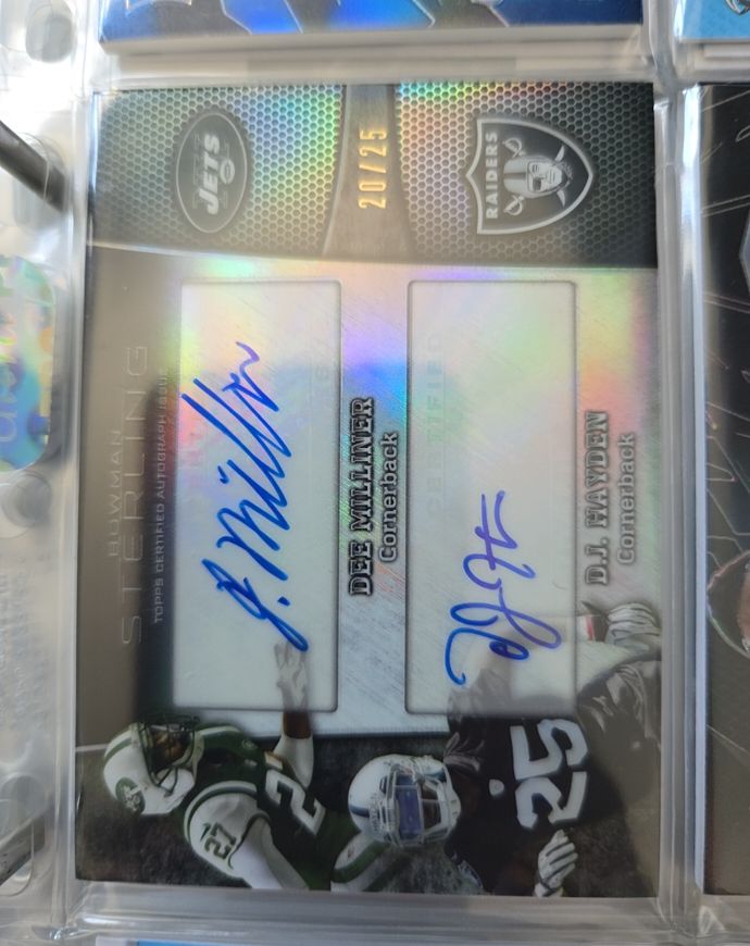 2013 Bowman Sterling Dual Auto #BSDA-MH Dee Milliner & D.J. Hayden — front