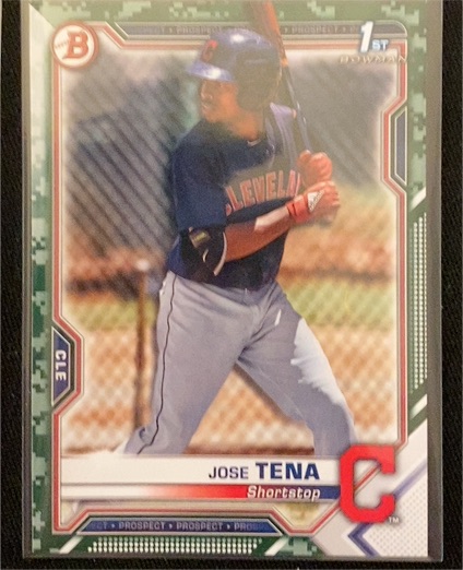 2021 Bowman 1st Bowman Camo #BP-128 Jose Tena — front