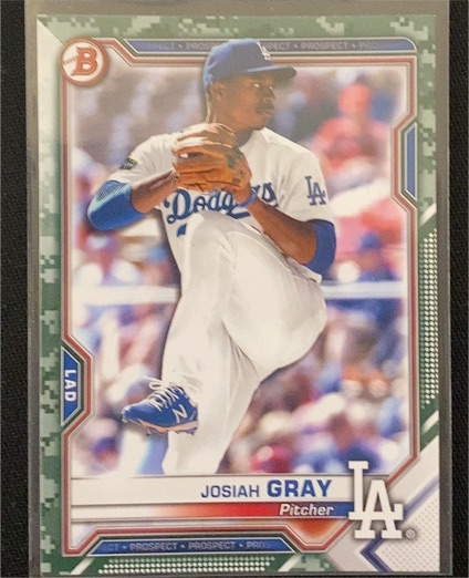 2021 Bowman #BP-150 Josiah Gray — front