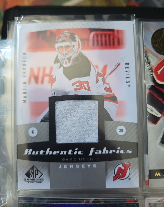 2010-11 Upper Deck SP Game Used Authentic Fabrics #AFMB Martin Brodeur Jersey — front