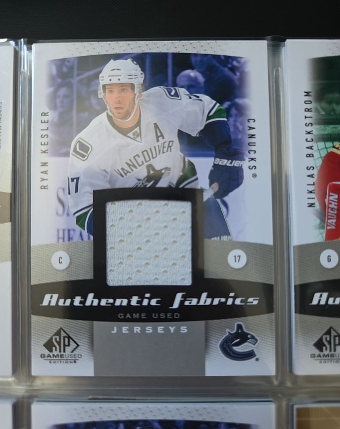 2010-11 SP Game Used Authentic Fabrics #AF-RK Ryan Kesler — front