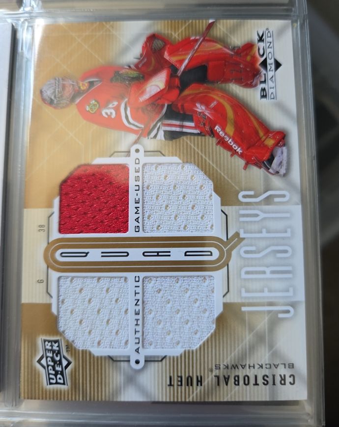 2009-10 Upper Deck Black Diamond Quad Jerseys #QJ-CH Cristobal Huet — front