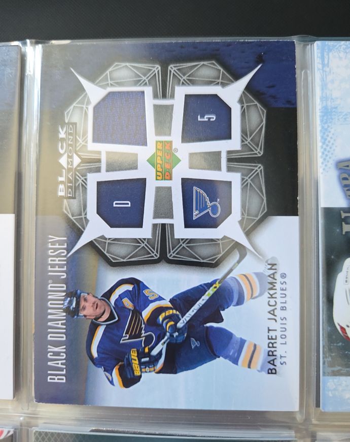 2007-08 Upper Deck Black Diamond Jerseys #BDJKT Barret Jackman — front