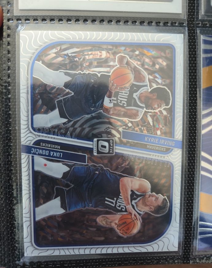 2023-24 Donruss Optic #4 Kyrie Irving / Luka Doncic Optical Illusions — front