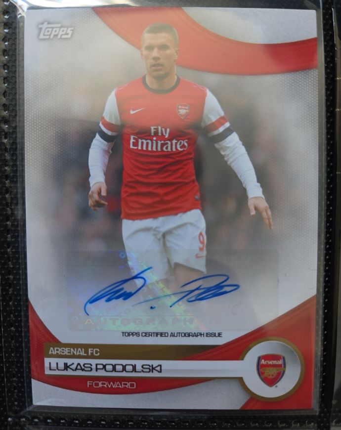 2024 Topps Arsenal FC Lukas Podolski Autograph — front