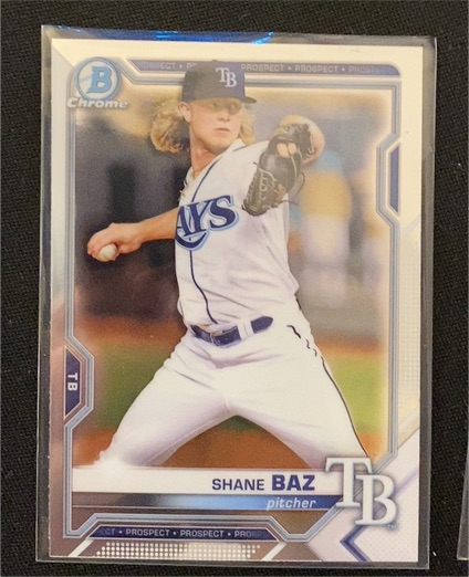 2021 Bowman Chrome #BCP-134 Shane Baz — front