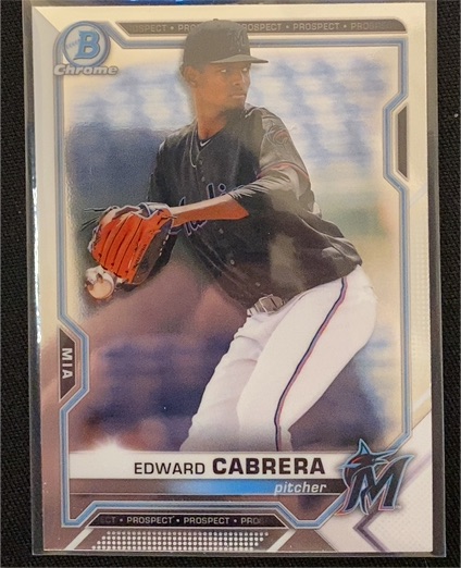 2021 Bowman Chrome Prospects #BCP-141 Edward Cabrera — front