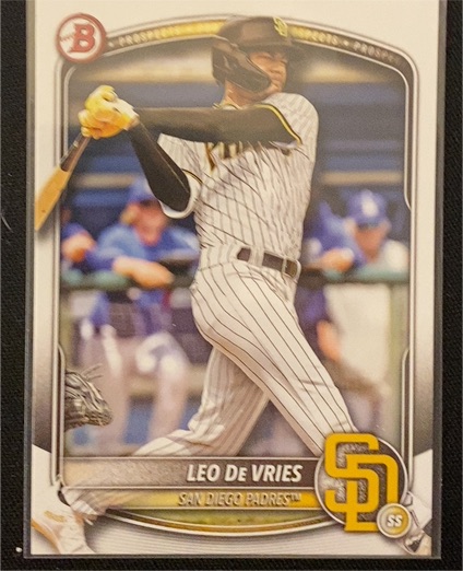 2025 Bowman #BP-59 Leo De Vries Prospects San Diego Padres — front
