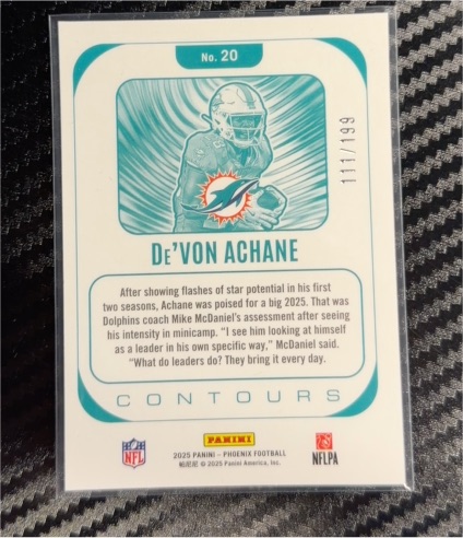 2025 Panini Phoenix Contours #20 De'Von Achane — front