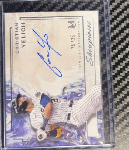 2025 Topps Museum Collection #SA-CY Christian Yelich Showpieces Auto — front
