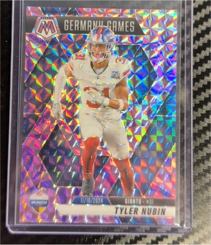 2025 Panini Mosaic #261 Tyler Nubin Germany Games Silver Mosaic — front