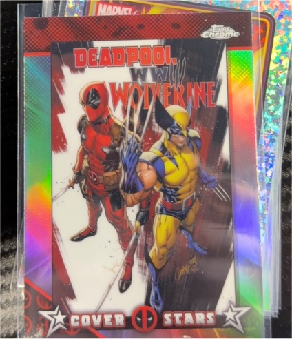 2025 Topps Chrome Deadpool Cover Stars #CS-4 Deadpool & Wolverine WWIII — front