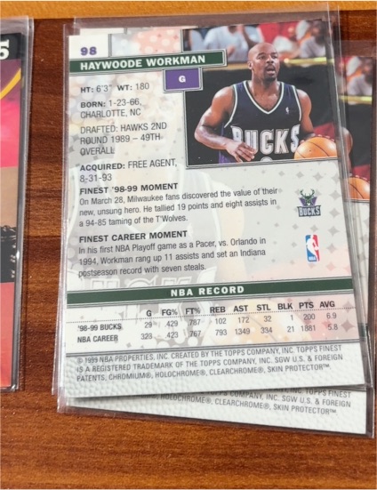 1998 Topps Finest #98 Haywoode Workman — front
